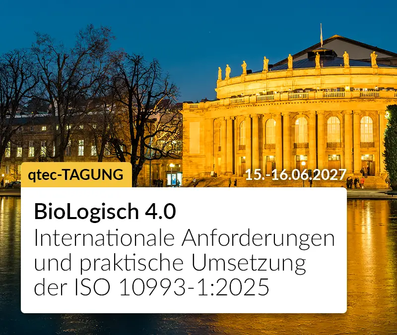 qtec Academy | BioLogisch 4.0 – Internationale Anforderungen der ISO 10993-1:2025